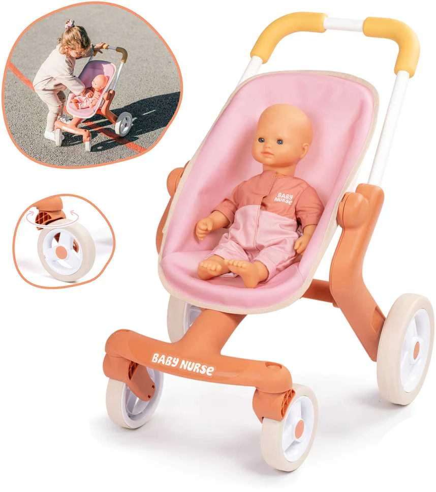 Vaikiškas lėlių vežimėlis Smoby Baby Nurse 42 cm lėlėms