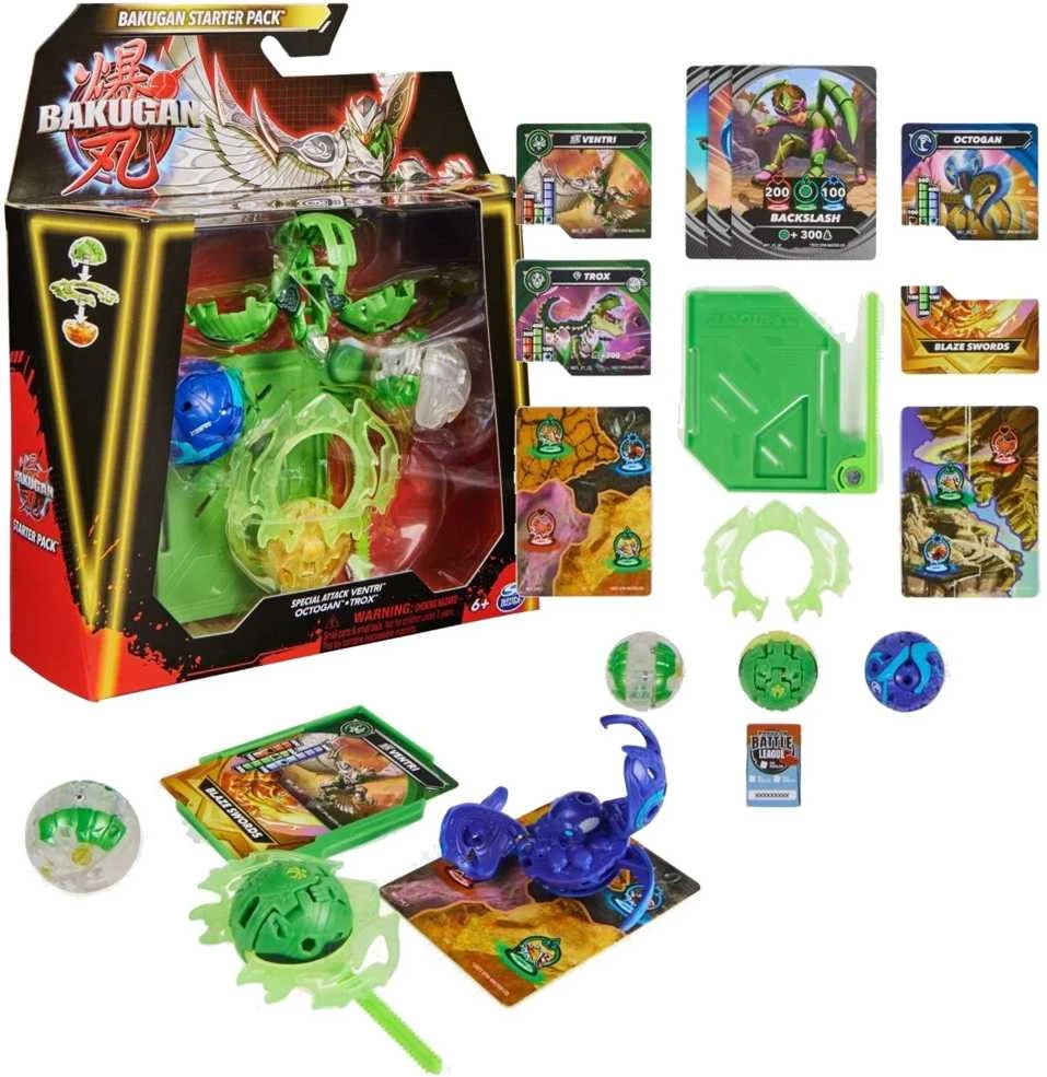Bakugan Rinkinys Starter Special Attack Ventri Octagon Trox 3 figūrėlės