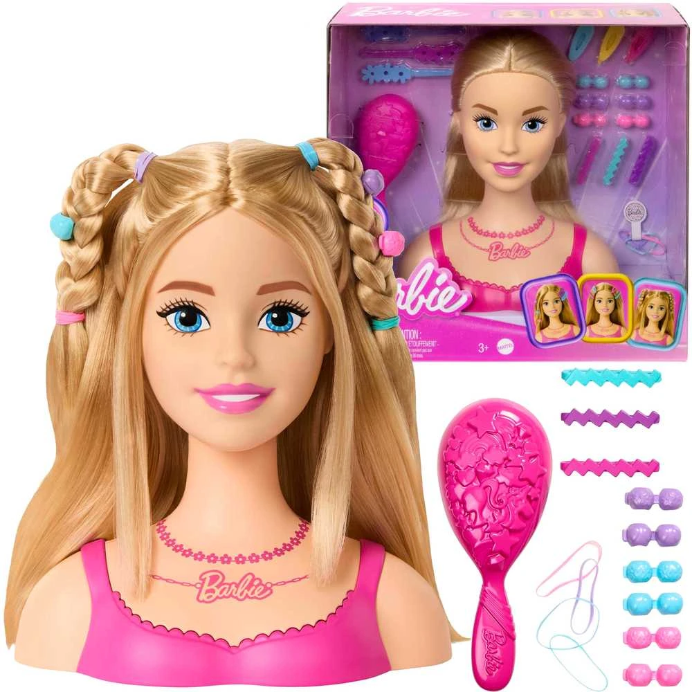 BARBIE stilizavimo galva – šviesūs plaukai (HMD88)
