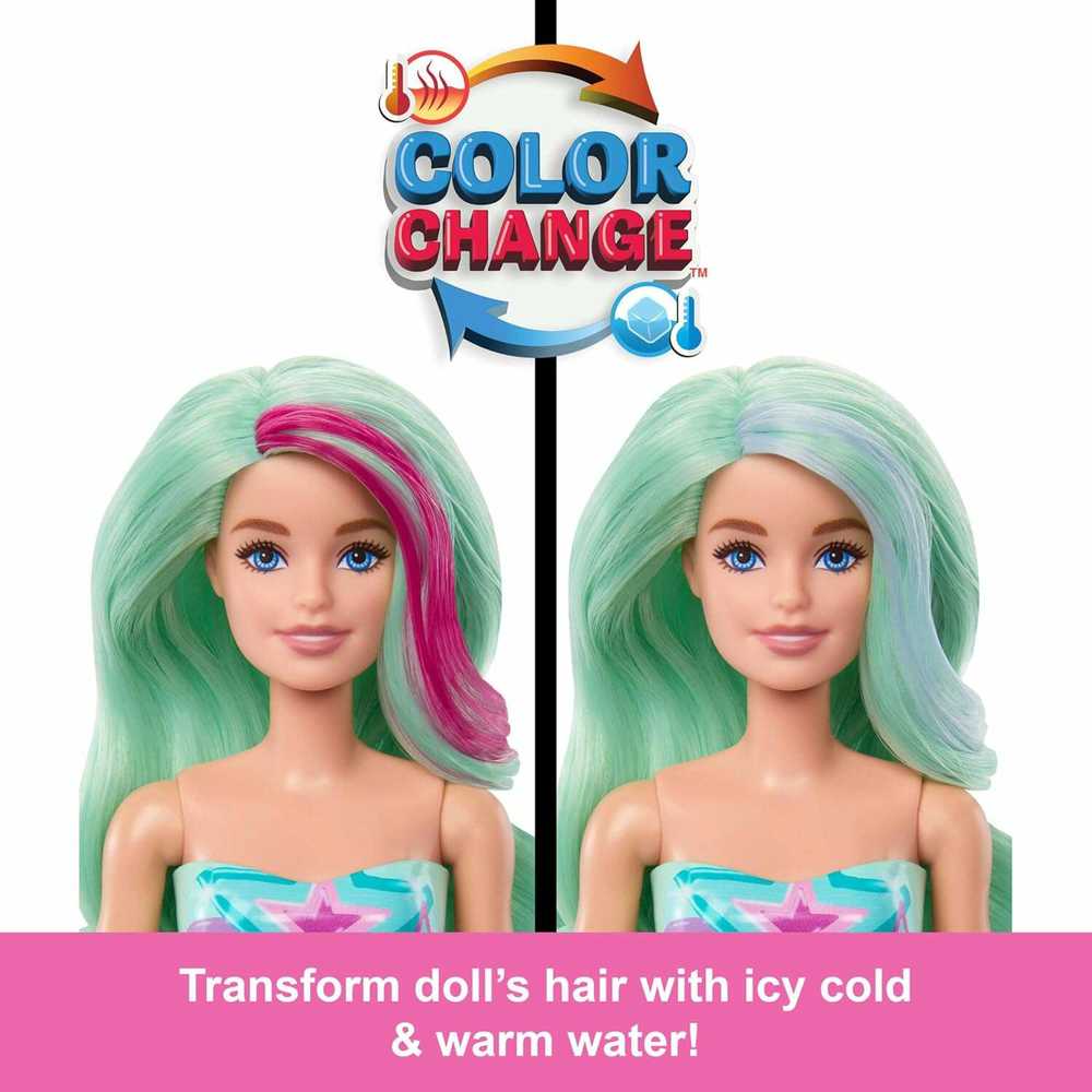 Mattel BARBIE COLOR REVEAL undinės siurprizų rinkinys, giliųjų vandenų serija (HRK12)