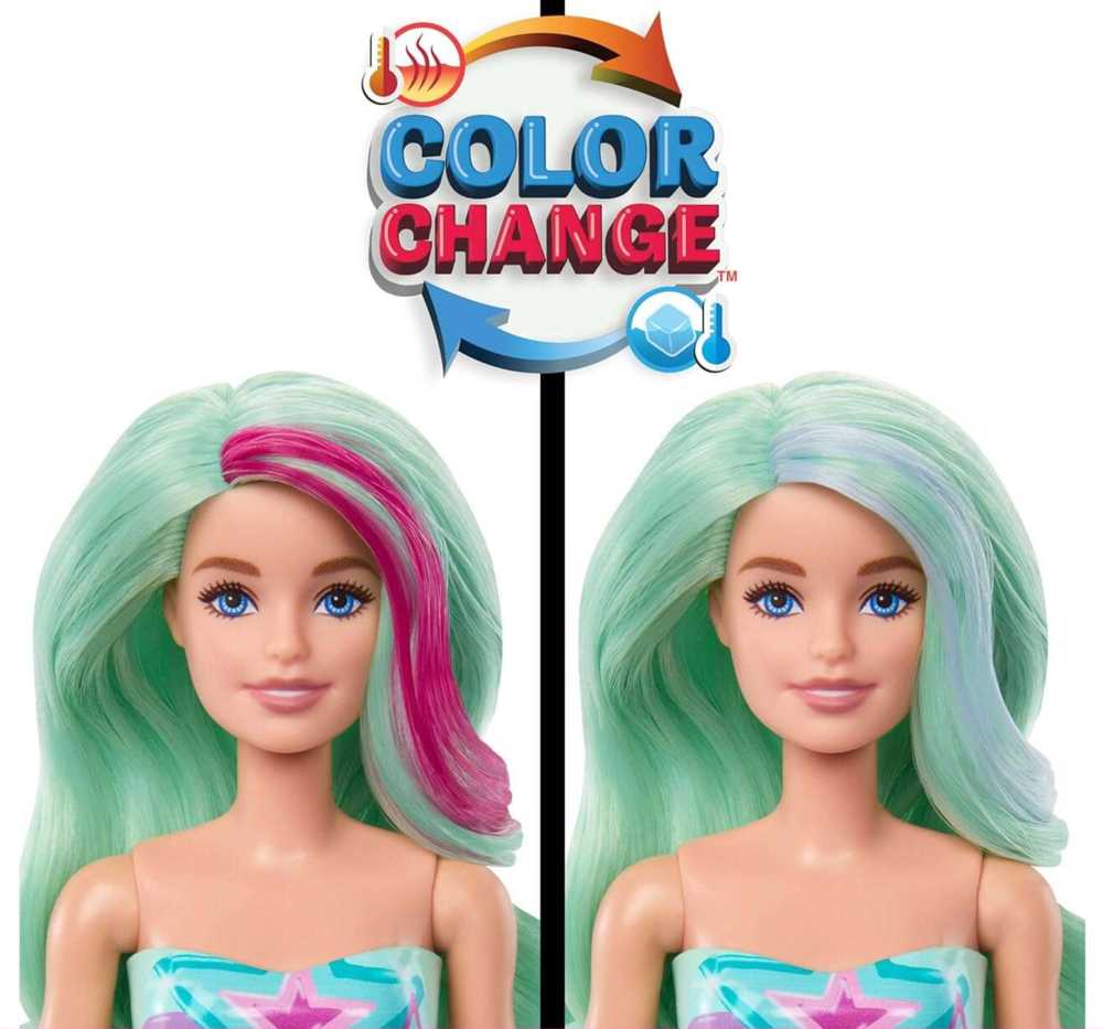 Mattel BARBIE COLOR REVEAL undinės siurprizų rinkinys, giliųjų vandenų serija (HRK12)