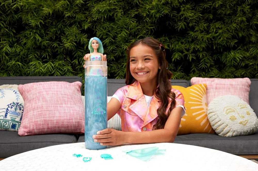 Mattel BARBIE COLOR REVEAL undinės siurprizų rinkinys, giliųjų vandenų serija (HRK12)
