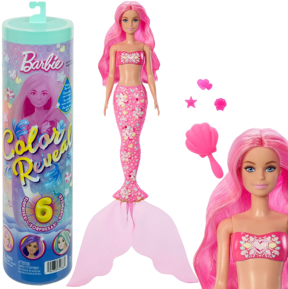 Mattel Lėlė Barbie Color Reveal su balioniniais gyvūnėliais