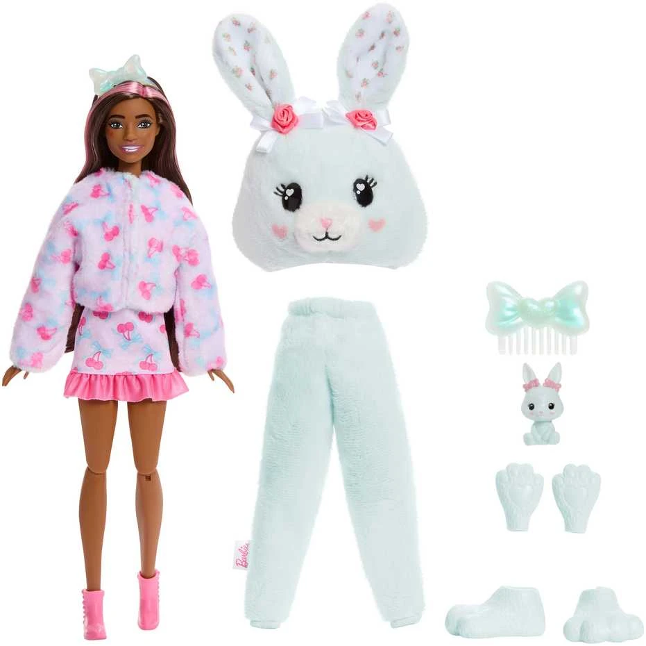 Mattel Barbie Cutie Reveal Lėlė staigmena mėtų zuikio zuikio figūrėlė + priedai