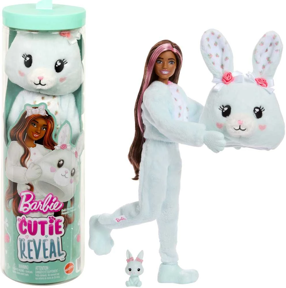 Mattel Barbie Cutie Reveal Lėlė staigmena mėtų zuikio zuikio figūrėlė + priedai