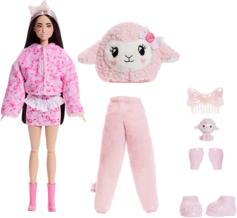 Mattel BARBIE CUTIE REVEAL CARE BEARS SWEET BOWS siurprizų rinkinys – avytė (JJP66)