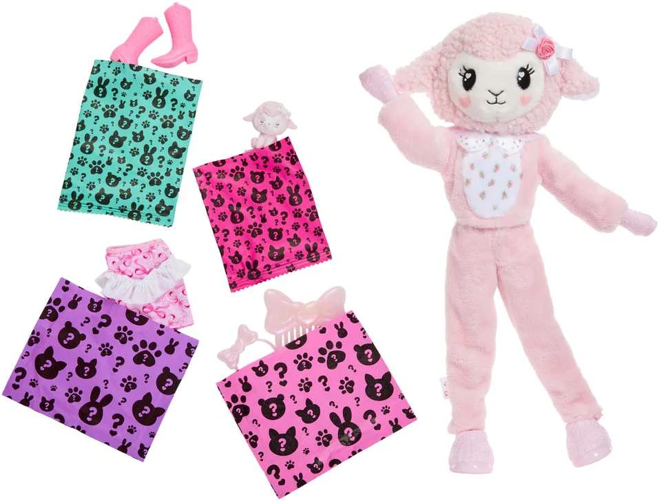 Mattel BARBIE CUTIE REVEAL CARE BEARS SWEET BOWS siurprizų rinkinys – avytė (JJP66)