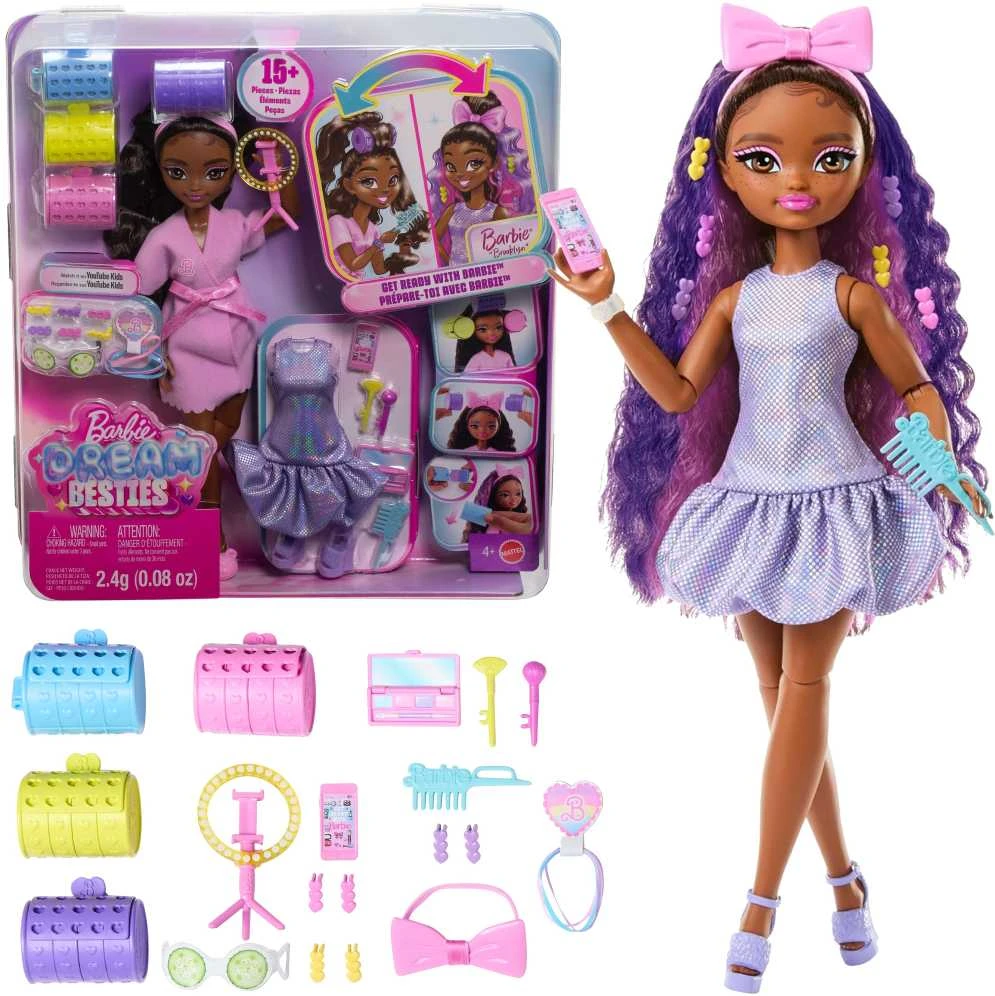 Mattel Barbie Dream Besties Festival Looks lėlė Brooklyn su aksesuarais