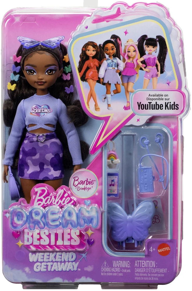 Mattel Lėlė Barbie Dream Besties su priedais ir nameliu