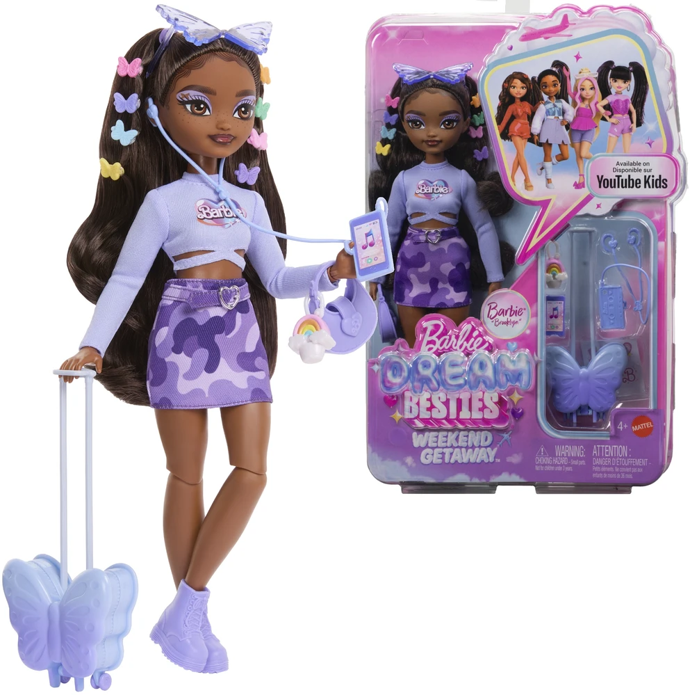 Mattel Lėlė Barbie Dream Besties su priedais ir nameliu