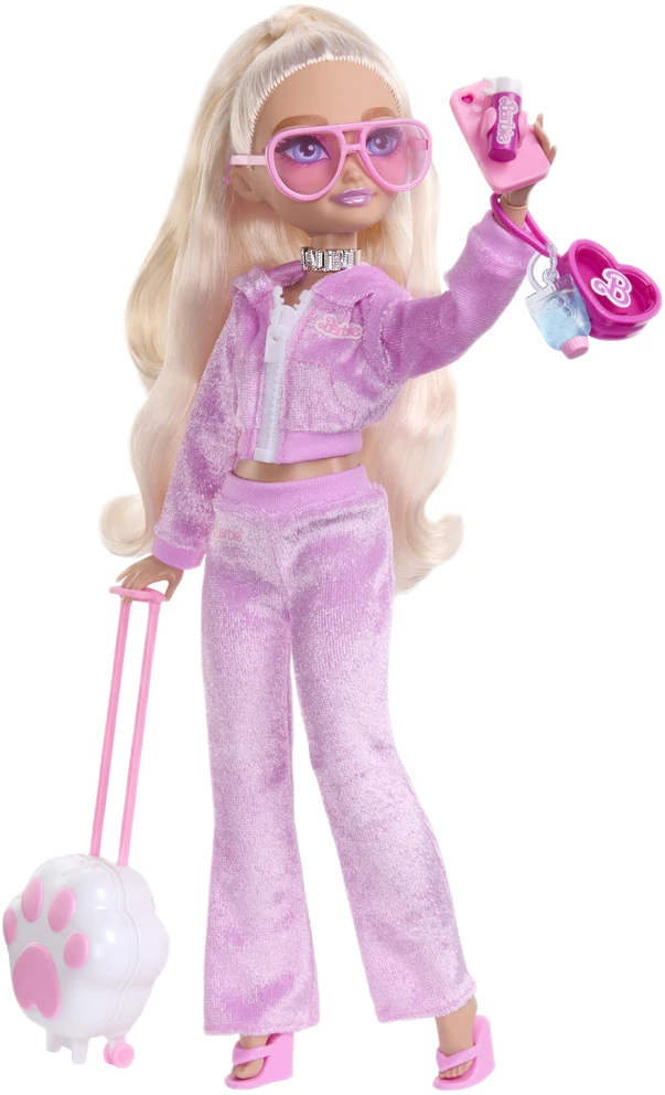Mattel BARBIE DREAM BESTIES lėlė Malibu (kelionių tema) (JMV16)