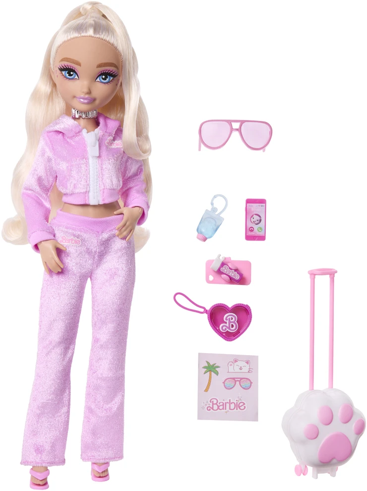 Mattel BARBIE DREAM BESTIES lėlė Malibu (kelionių tema) (JMV16)
