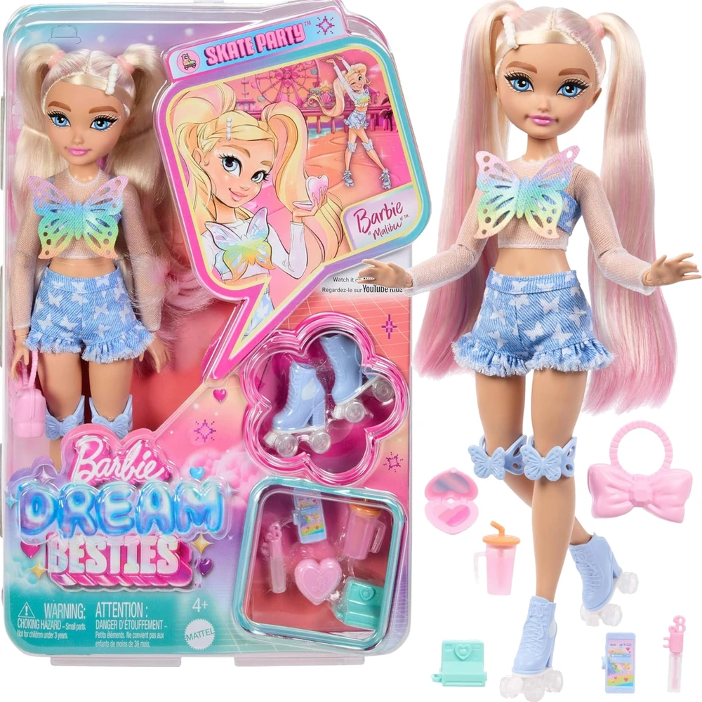 Lėlė Mattel Barbie Dream Besties Roller Skate – Malibu (JFX96)