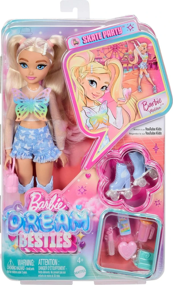 Lėlė Mattel Barbie Dream Besties Roller Skate – Malibu (JFX96)