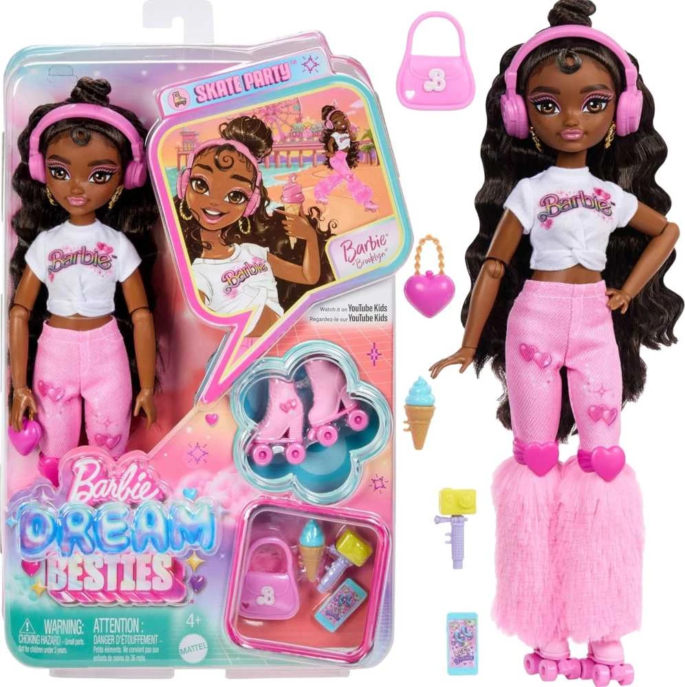 Lėlė Mattel Barbie Dream Besties Roller Skate – Brooklyn (JFX97)