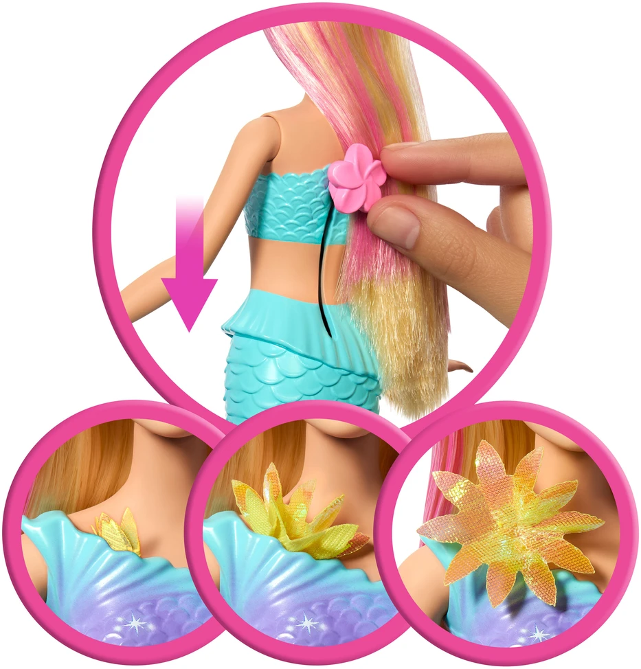 Šviesiaplaukė undinėlė Mattel Barbie Dreamtopia Blooming Magic (JDM72)