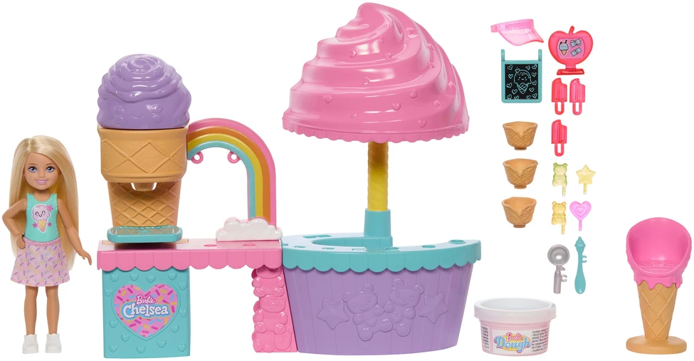 Mattel Lėlė Barbie Chelsea su ledų gaminimo mašina ir aksesuarais