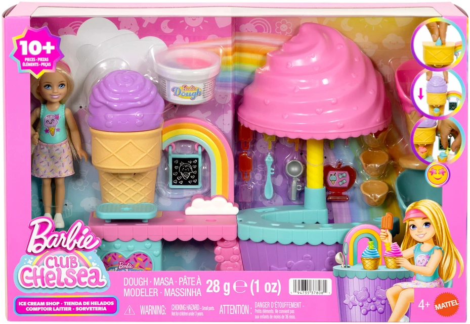 Mattel Lėlė Barbie Chelsea su ledų gaminimo mašina ir aksesuarais