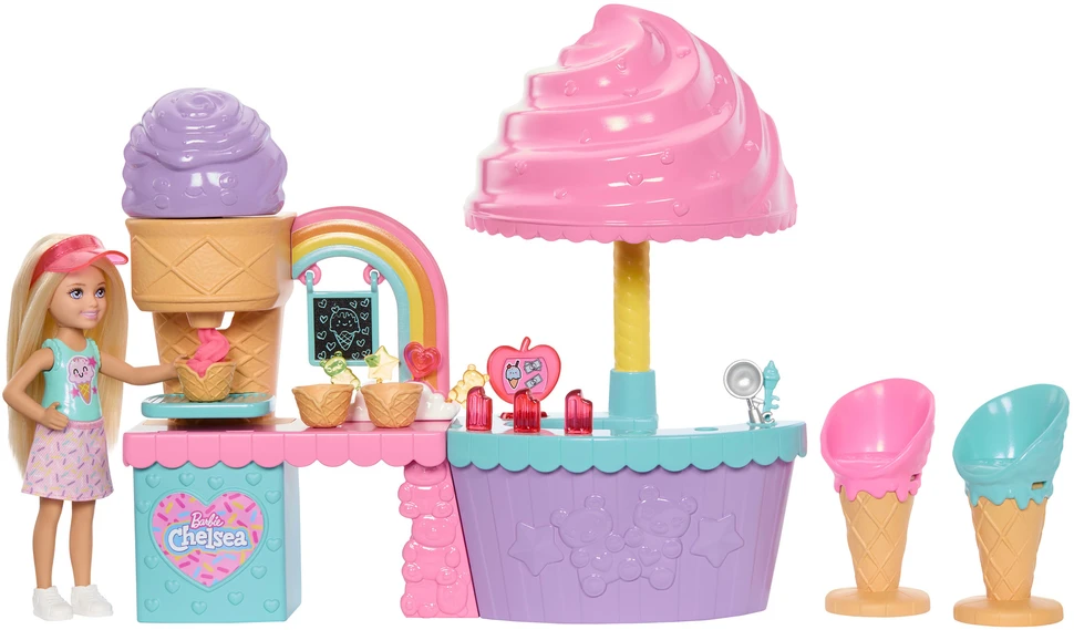 Mattel Lėlė Barbie Chelsea su ledų gaminimo mašina ir aksesuarais