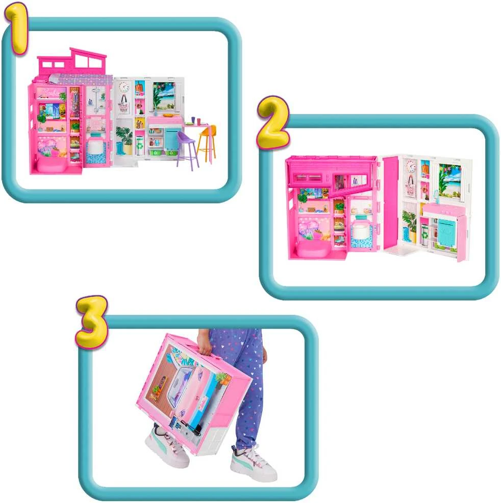 Sulankstomi lėlės namai Mattel Barbie Fashionistas (HRJ76)