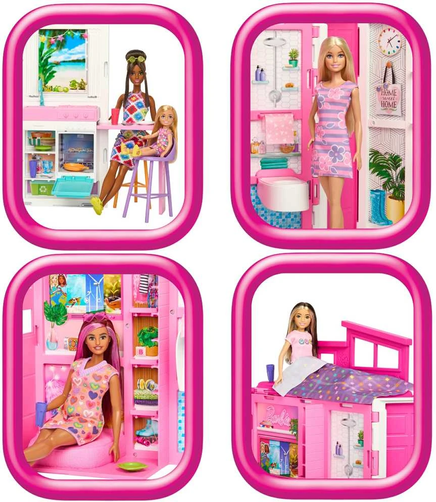Sulankstomi lėlės namai Mattel Barbie Fashionistas (HRJ76)