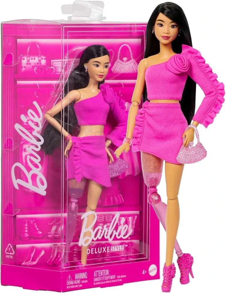 Mattel BARBIE DELUXE FASHIONISTAS lėlė protezuota koja (HYV26)