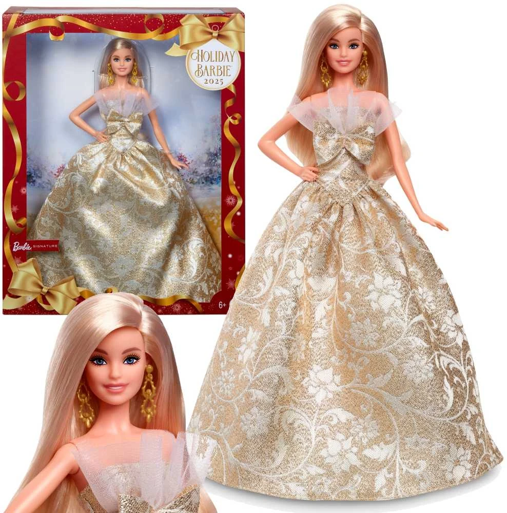 Mattel BARBIE HOLIDAY kolekcinė šviesiaplaukė lėlė (JBH95)
