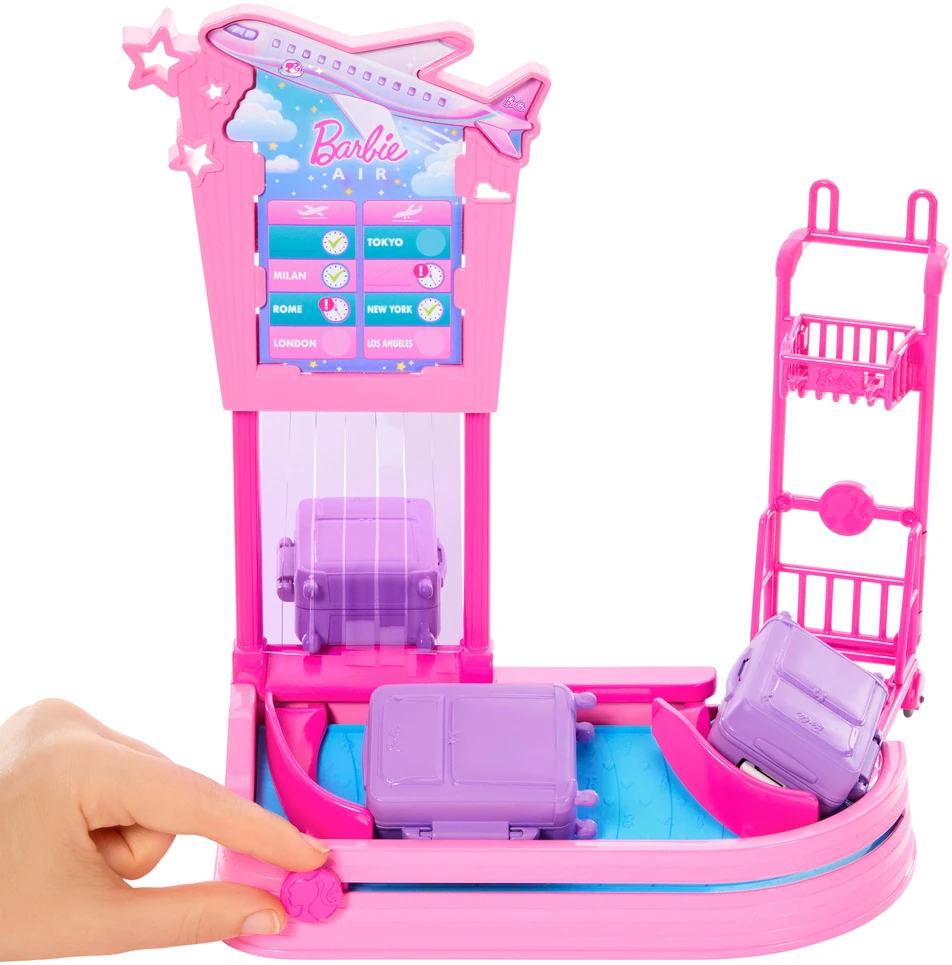 Mattel Lėlė Barbie su bagažo juostos žaidimu