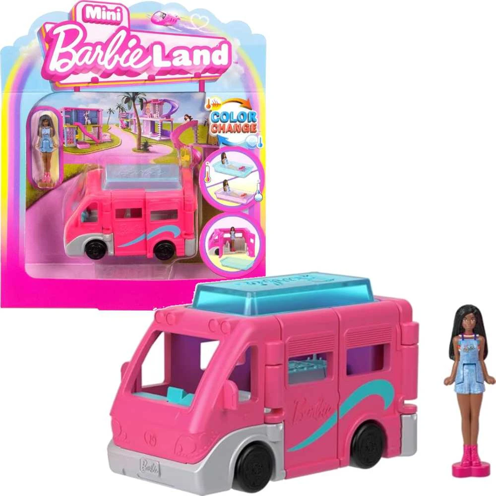 Mattel Mini Barbie Land Tourist Doll + Camper Van ZA6038 C
