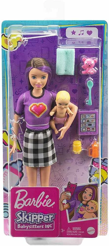 Barbie kapitono lėlių auklė + kūdikių aksesuarai GRP11 ZA5084