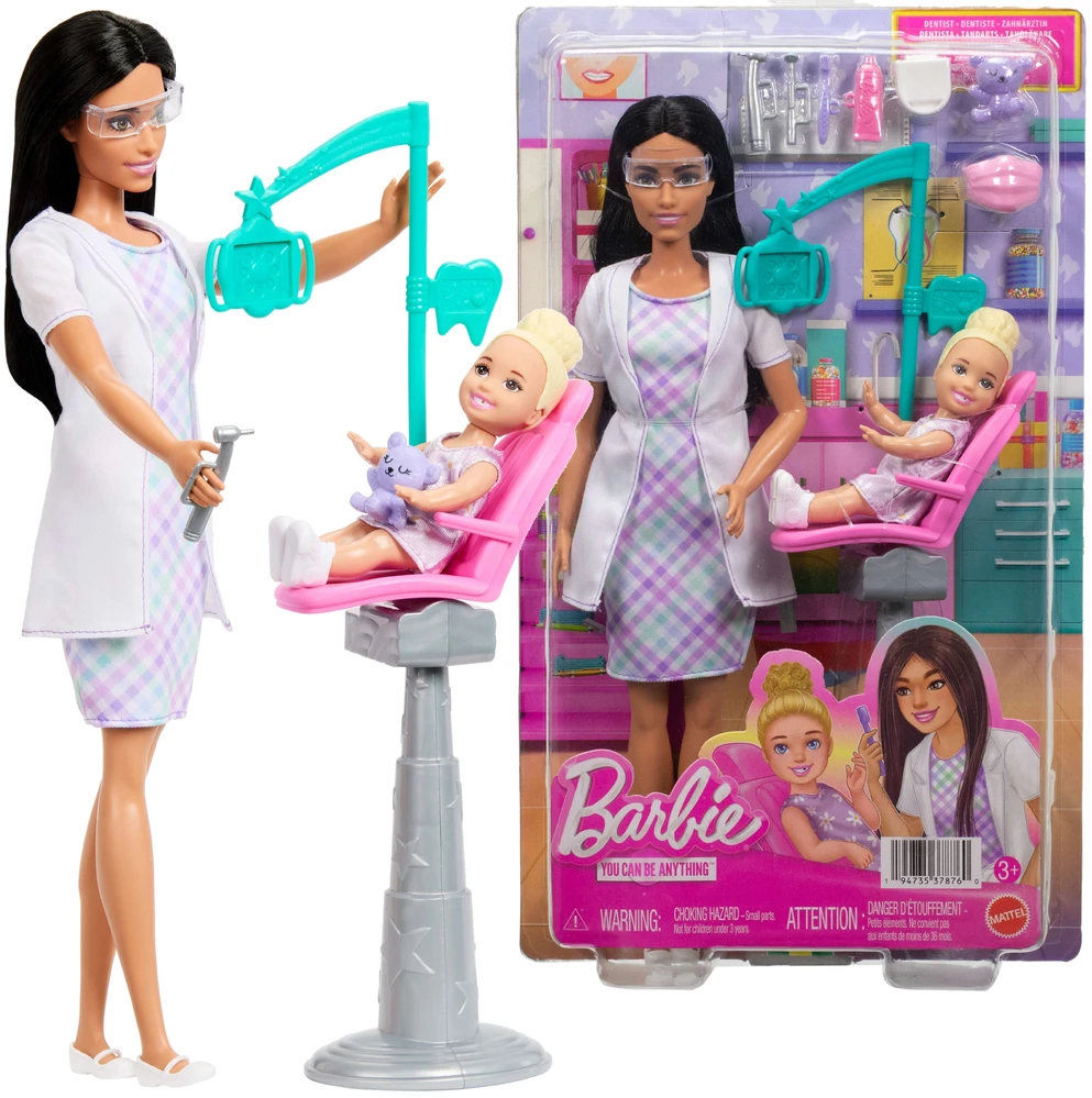 Mattel Lėlė Barbie dantistė brunetė rinkinys 2