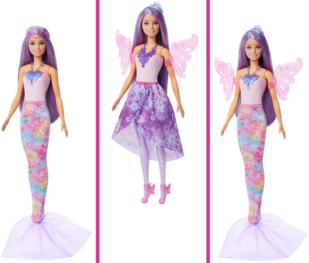 Barbie lėlė su fėjos ir undinėlės rinkinuku JCP74