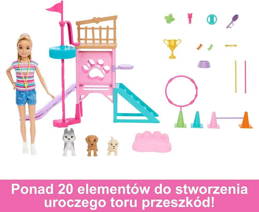 Lėlė Barbie and Stacie Puppy Obstacle Course HRM10 Mattel
