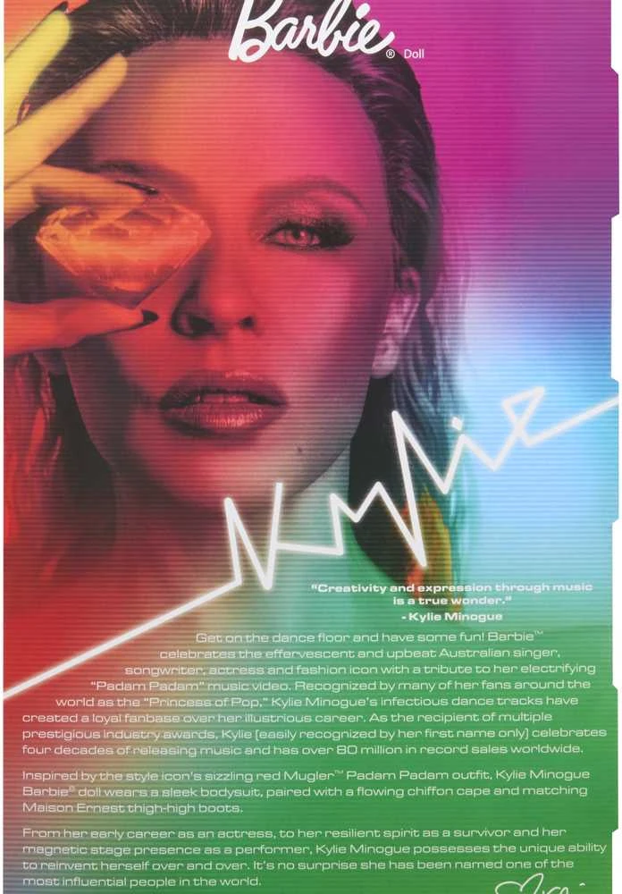 Mattel BARBIE MUSIC SERIES kolekcinė lėlė – Kylie Minogue (JBJ38)