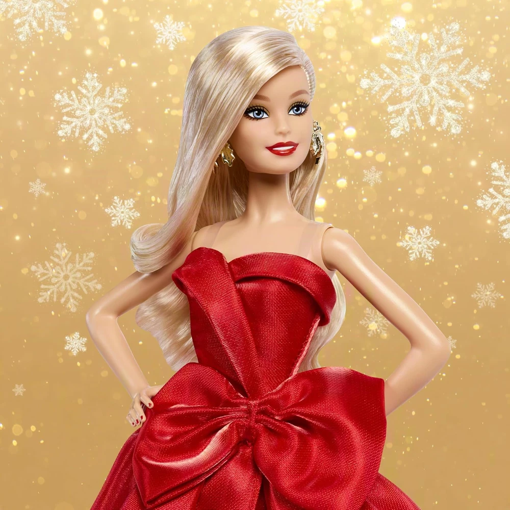 Mattel BARBIE HOLIDAY kolekcinė lėlė raudona suknele (JJX65)