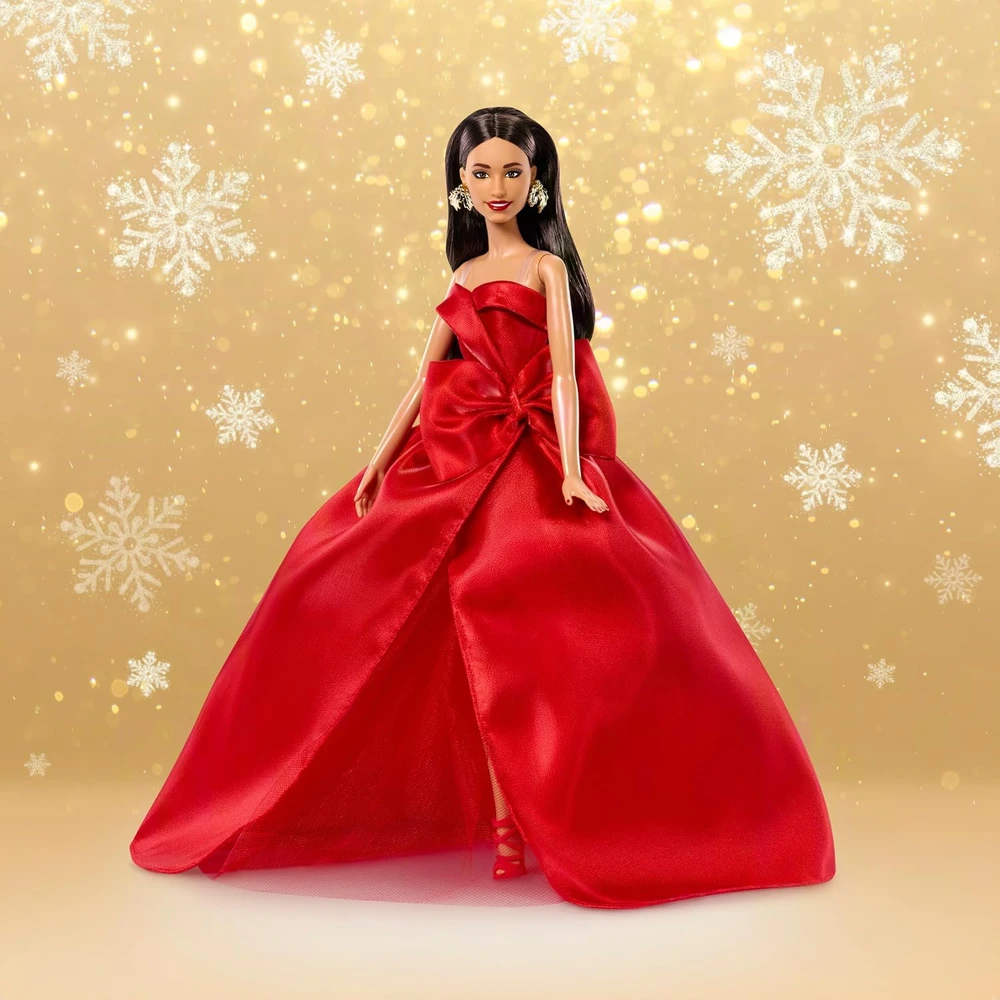 Mattel Barbie Signature Świąteczna Lėlė Kolekcjonerska 2026 szatynka w czerwonej sukni 6+