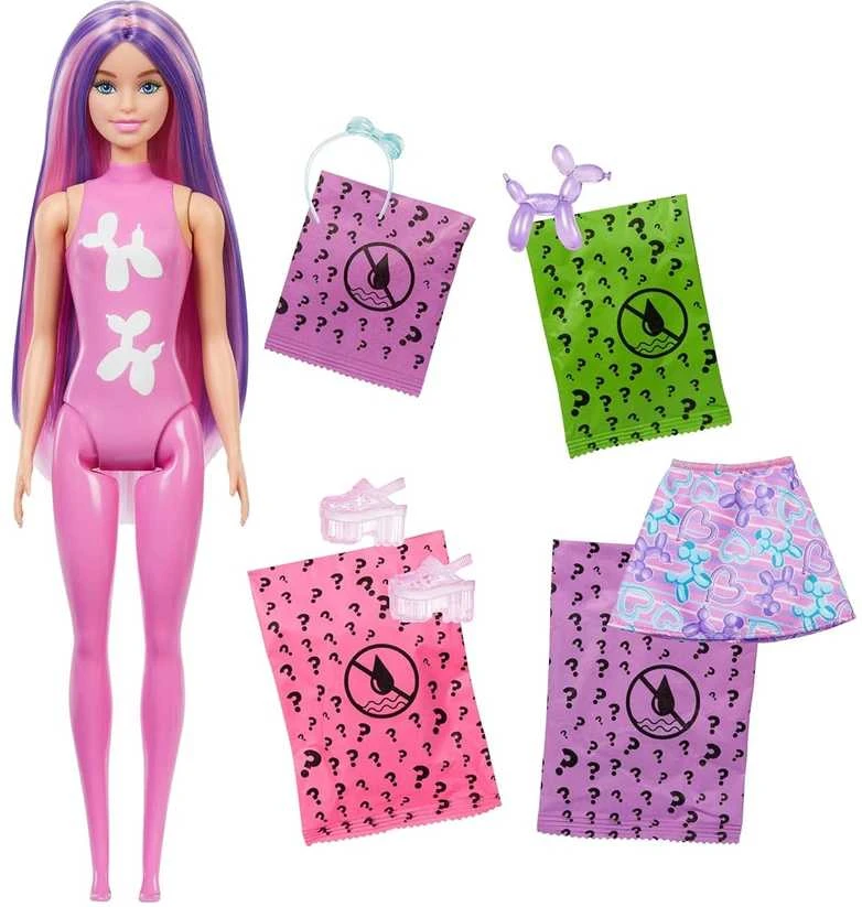 Mattel Barbie Surprise Color Reveal Balloon Animal serijos lėlė