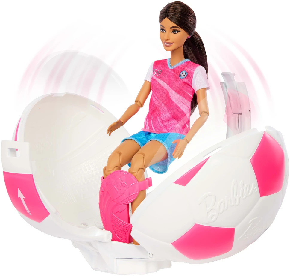 Mattel Lėlė Barbie futbolininkė su kamuoliu