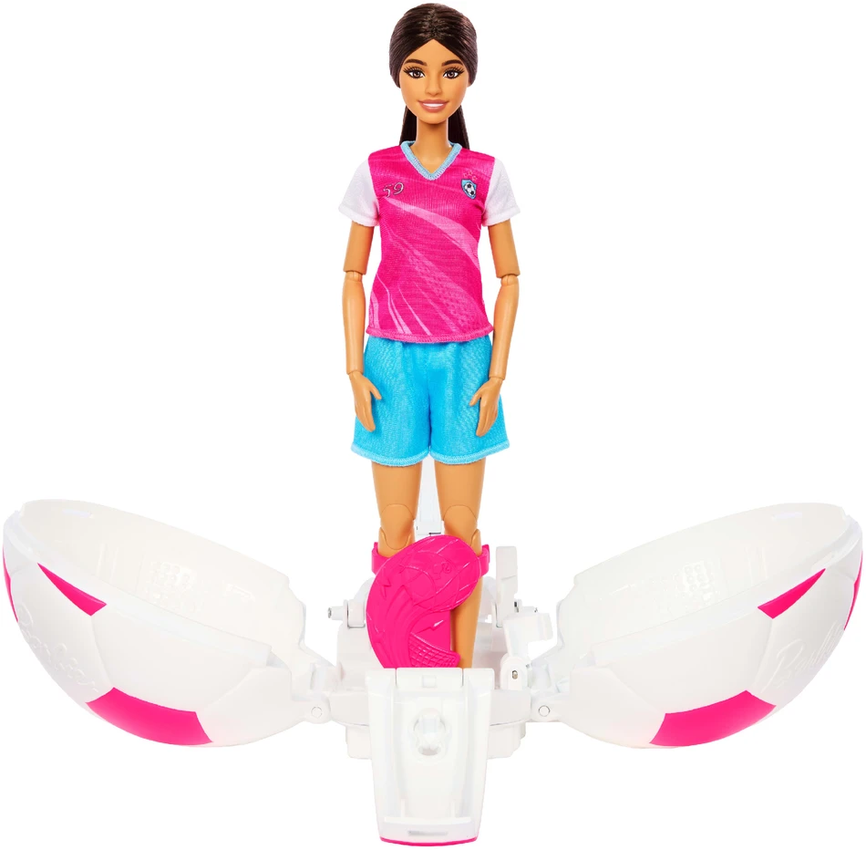 Mattel Lėlė Barbie futbolininkė su kamuoliu