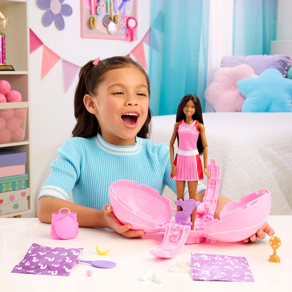 Mattel Lėlė Barbie tenisininkė su kamuoliu ir aksesuarais