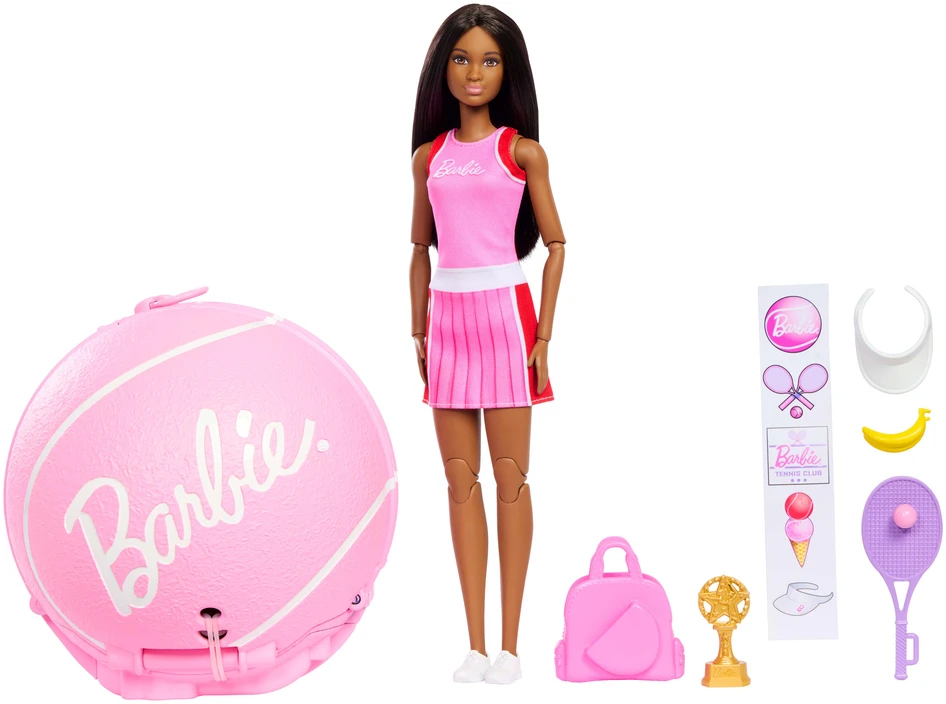 Mattel Lėlė Barbie tenisininkė su kamuoliu ir aksesuarais