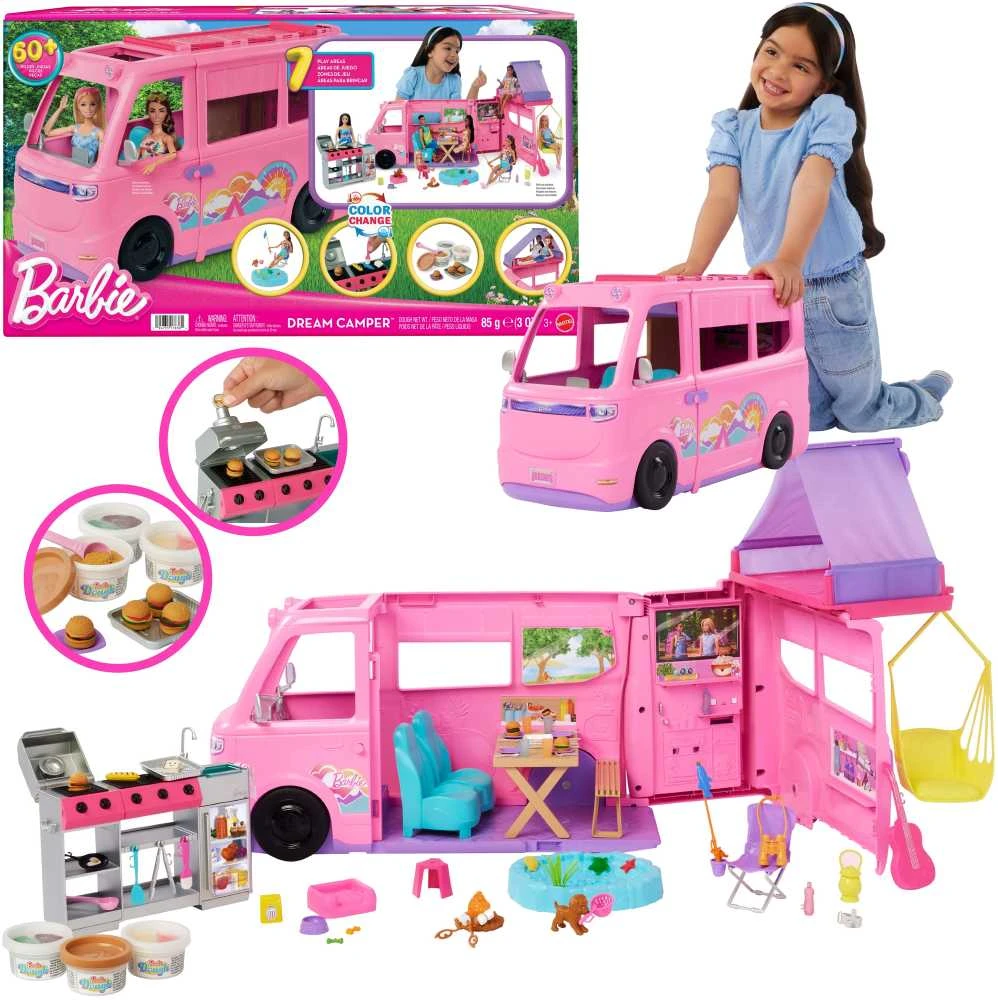 Lėlių kemperis Mattel Barbie Dreamcamper, su priedais