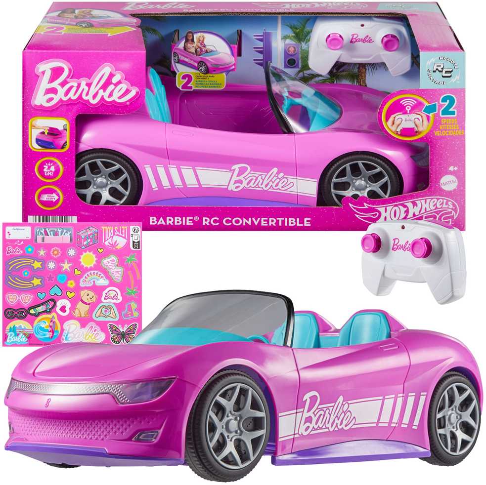 Mattel HOT WHEELS RC automodelis – BARBIE kabrioletas (JBH05)