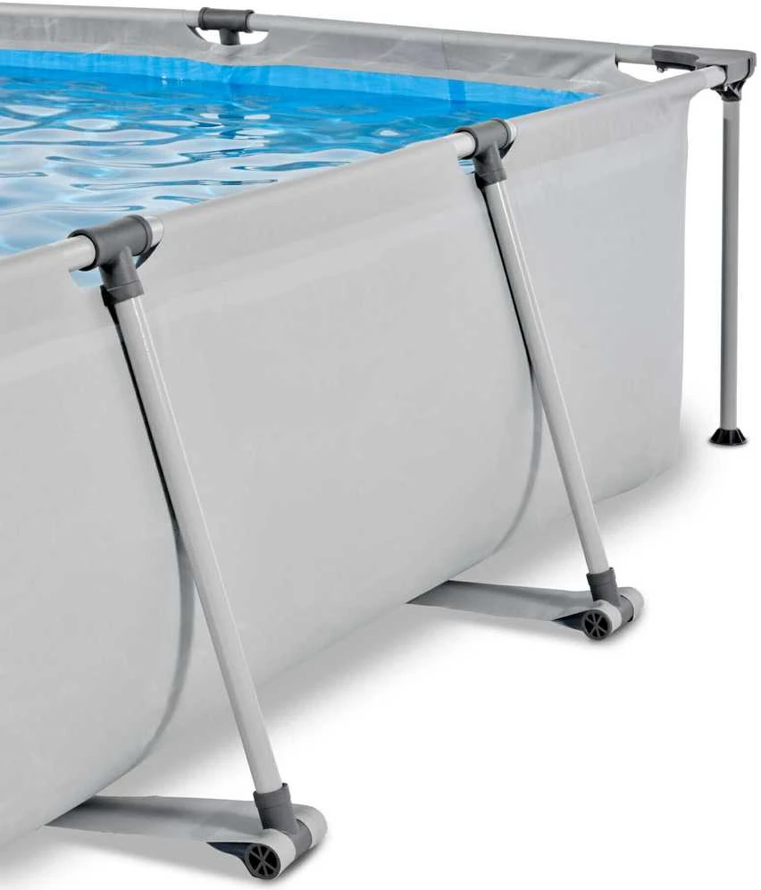 EXIT Soft Pilkas baseinas 300x200x65cm su filtruojančiu siurbliu ir kupolu - pilkas