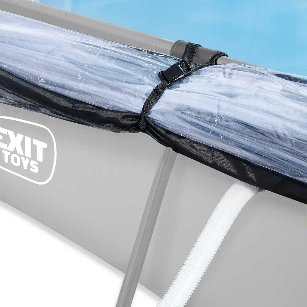 EXIT Soft Pilkas baseinas 300x200x65cm su filtruojančiu siurbliu ir kupolu - pilkas