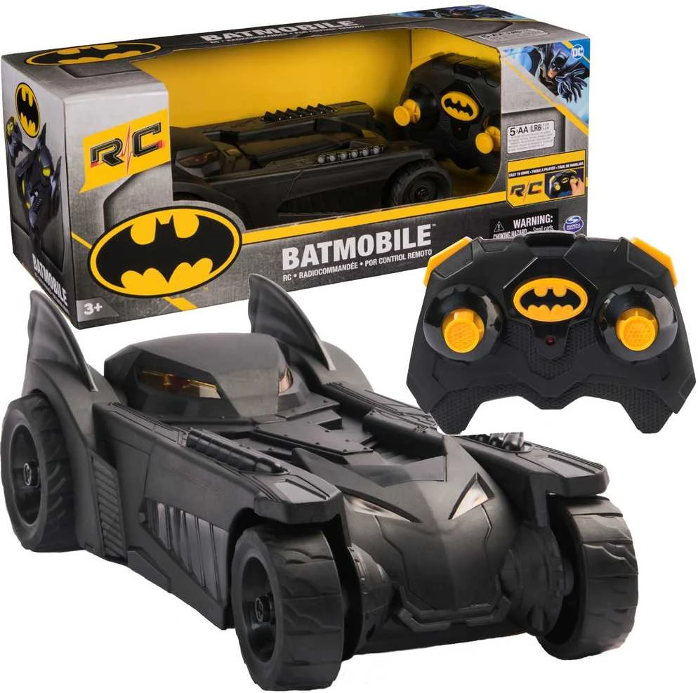 Batman Batmobile nuotoliniu būdu valdoma transporto priemonė DC Comics RC šviesa, garsas 23 cm
