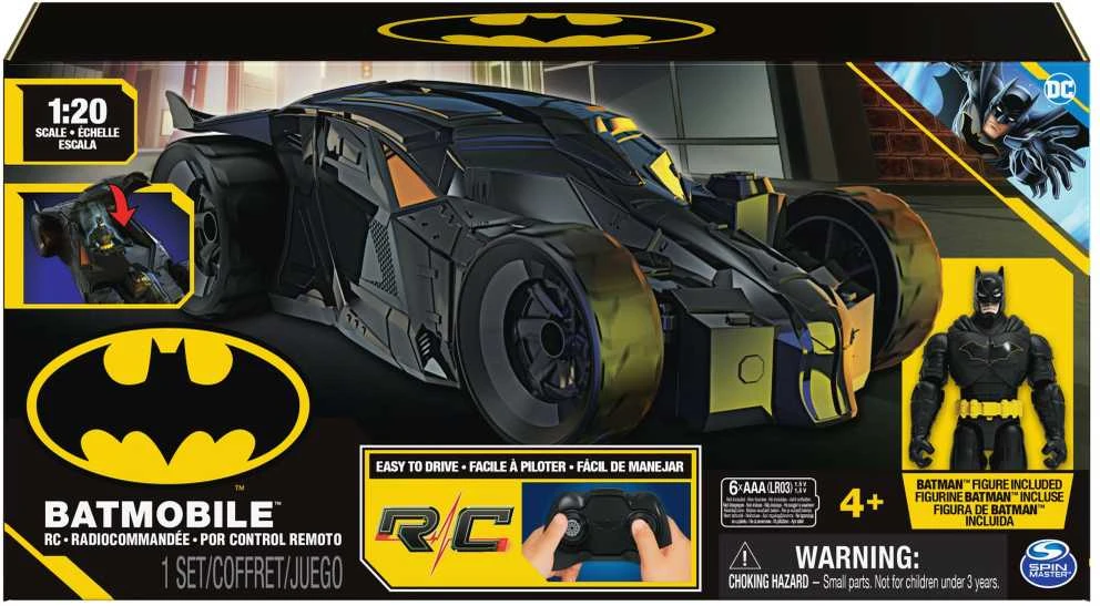 BATMAN 1:20 valdomas automobilis Batmobile, 6065425