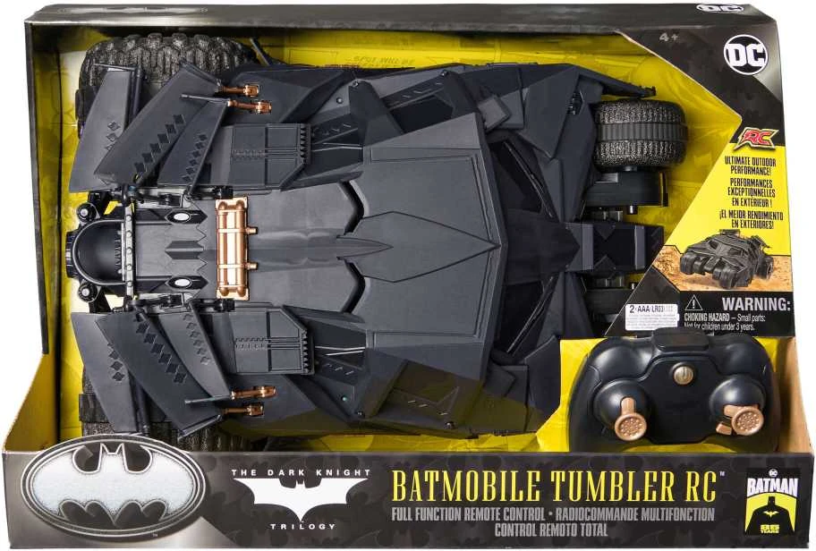Nuotolinio valdymo „Batmobile“ transporto priemonė „DC Comics Tumbler RC“ iš „Dark Knight“ trilogijos 1:15 30 cm
