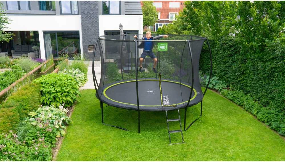 EXIT Silhouette trampoline ø366cm - juodas Lauke Turas Spyruoklė Ant žemės pastatomas batutas