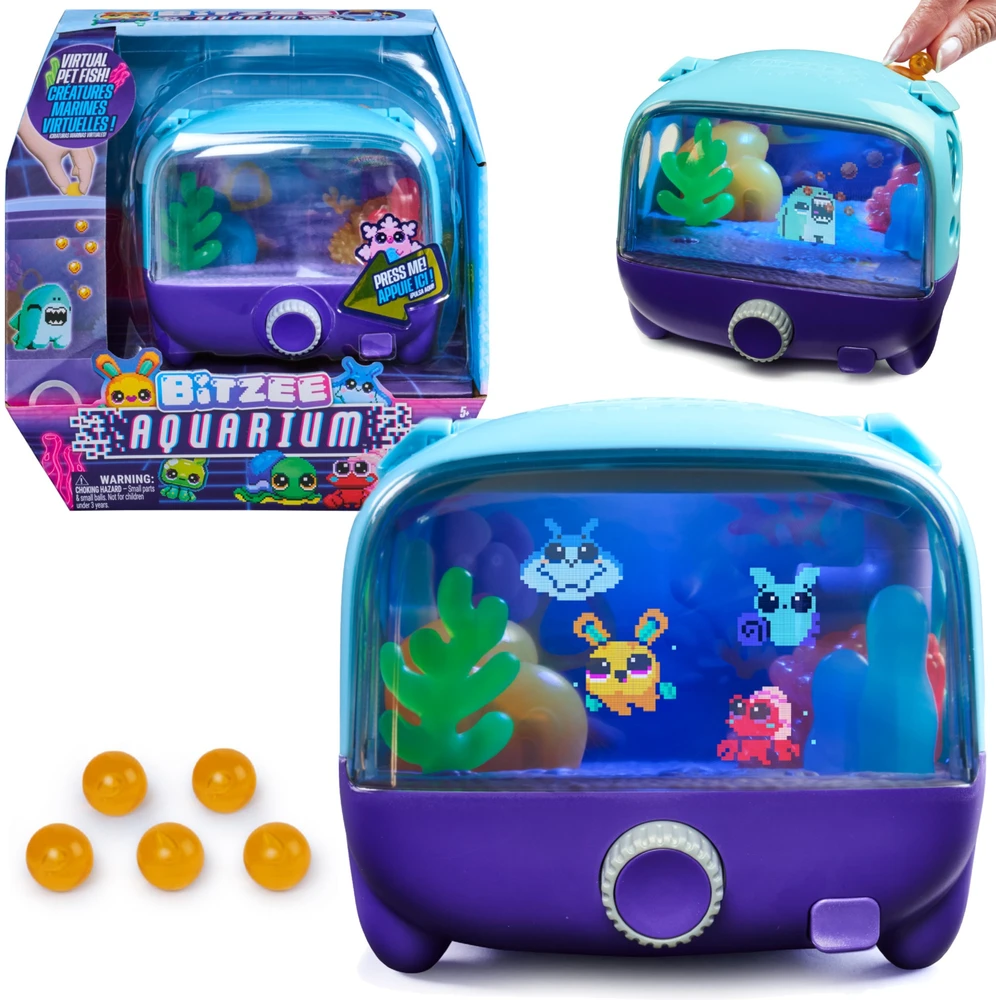 NAUJIENA 2026! Spin Master BITZEE Interaktyvus skaitmeninis gyvūnėlis „Aquarium“